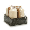 CREAM WAD CANDLE 13CM