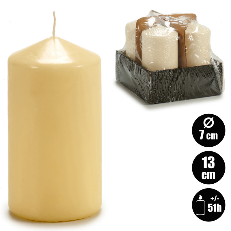 BOUGIE BLOC CREME 13CM
