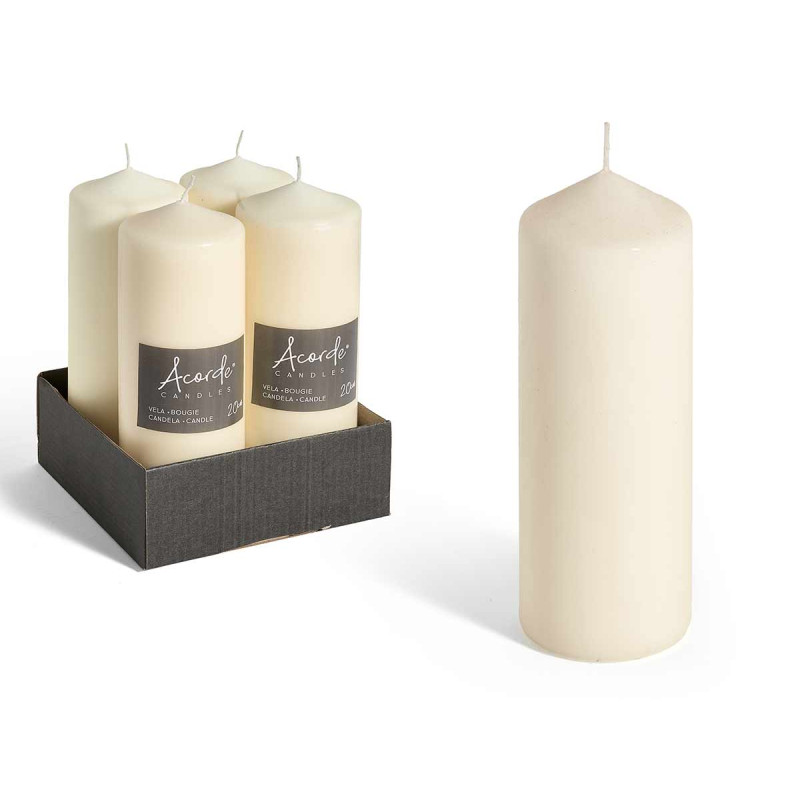 CREAM WAD CANDLE 20CM