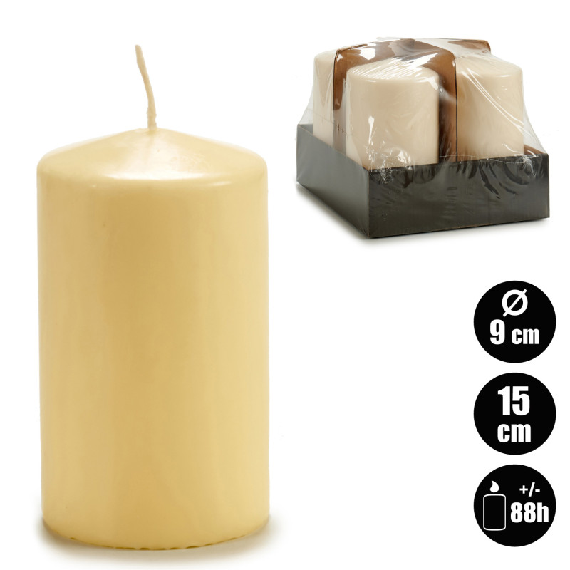 BOUGIE BLOC CREME LARGE 15CM