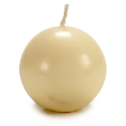 CREAM BALL CANDLE DIAM 7,5CM