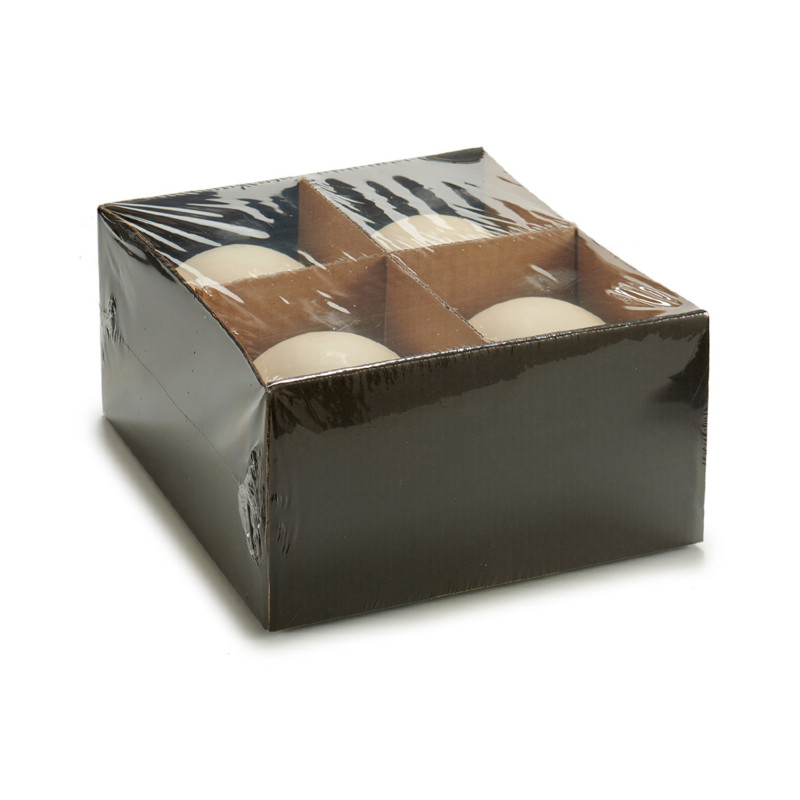 BOUGIE BOULE CREME DIAM 10CM