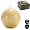 BOUGIE BOULE CREME DIAM 10CM