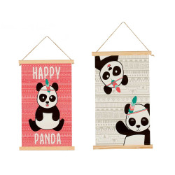 PARCHMENT CANVAS PANDA SUR2 33X54CM