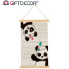 TABLEAU PARCHEMIN PANDA ASSORT2 33X54CM