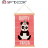 TABLEAU PARCHEMIN PANDA ASSORT2 33X54CM