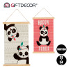 TABLEAU PARCHEMIN PANDA ASSORT2 33X54CM