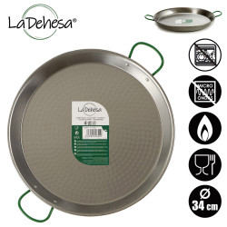 POLISHED PAELLA PAN 34 CM 6 PORTIONS