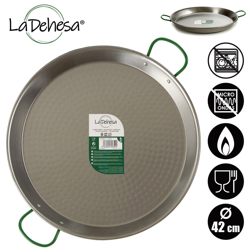 POELE A PAELLA POLIE 42 CM 10 RATIONS