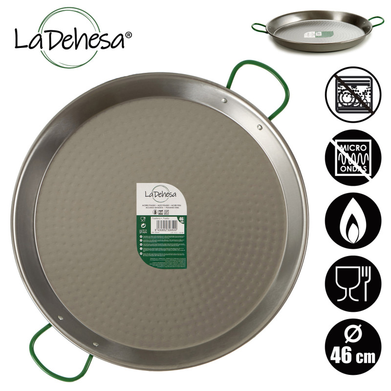 POELE A PAELLA POLIE 46 CM 12 RATIONS