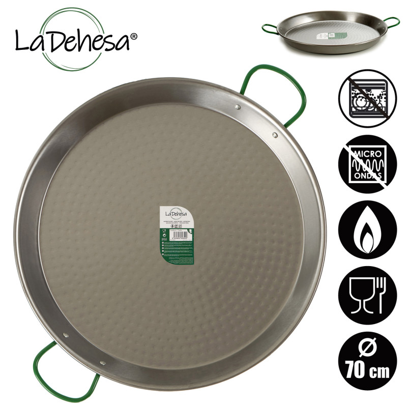 POELE A PAELLA POLIE 70 CM 30 RATIONS