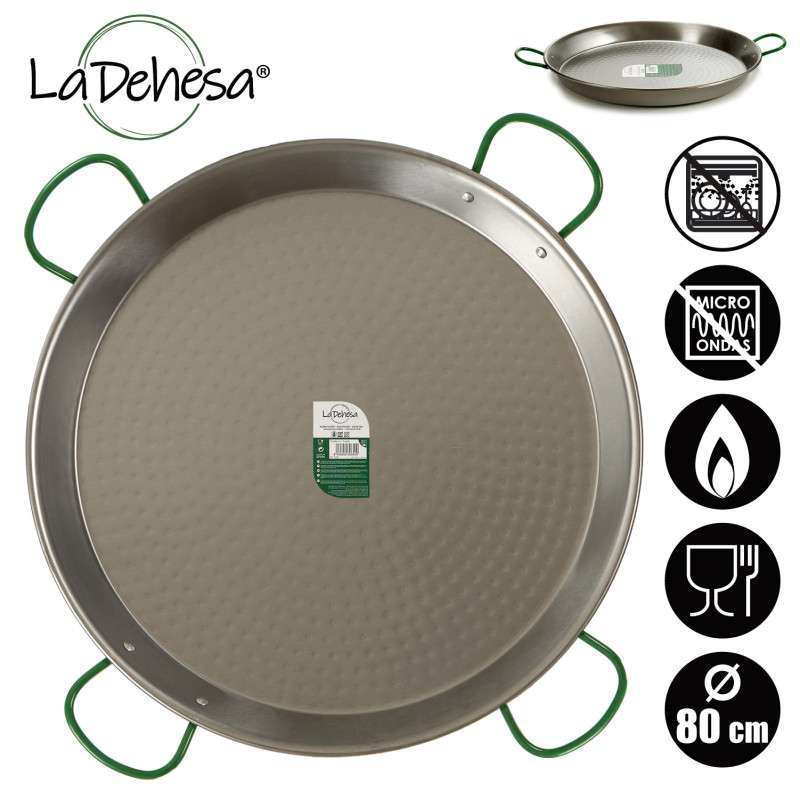 POELE A PAELLA POLIE 80 CM 40 RATIONS