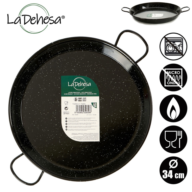 POELE A PAELLA EMAILLE 34 CM 6 RATIONS