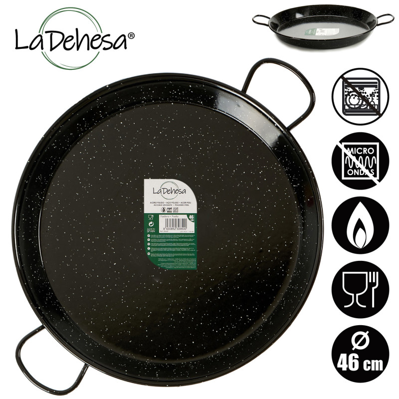 POELE A PAELLA EMAILLE 46 CM 12 RATIONS