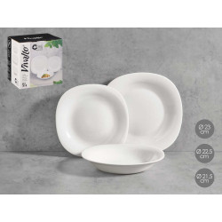 SET VAJILLA CUADRADO OPAL 18PZS