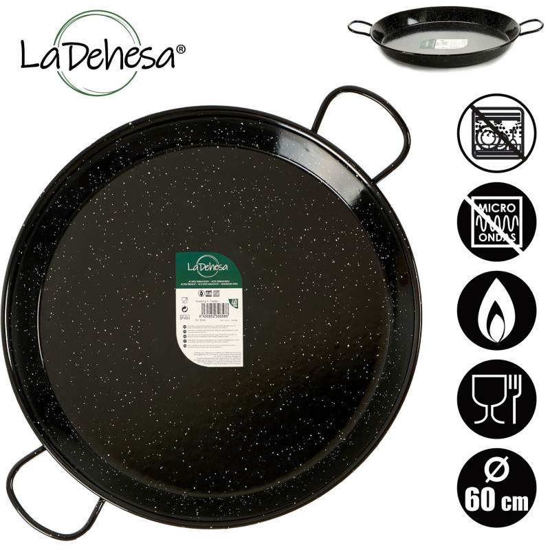 POELE A PAELLA EMAILLE 60 CM 20 RATIONS