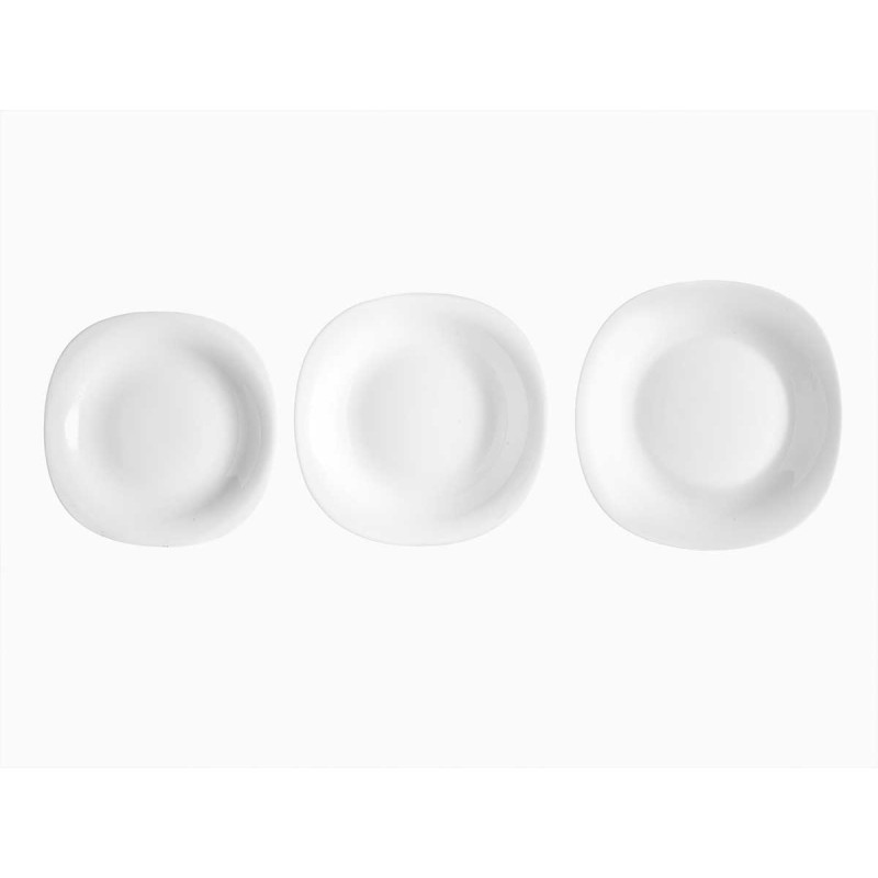 SET VAJILLA CUADRADO OPAL 18PZS