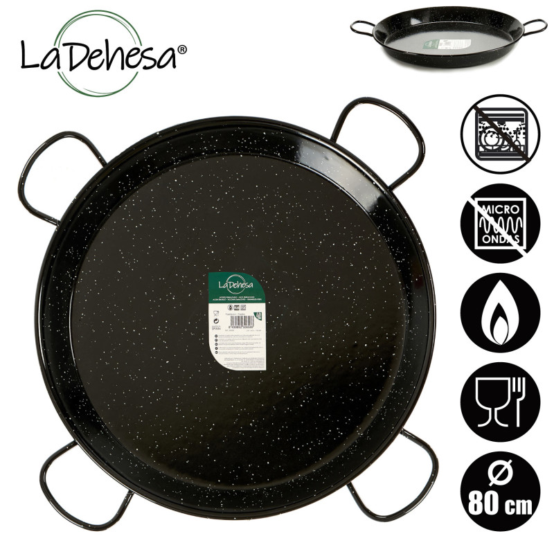 POELE A PAELLA EMAILLE 80 CM 40 RATIONS