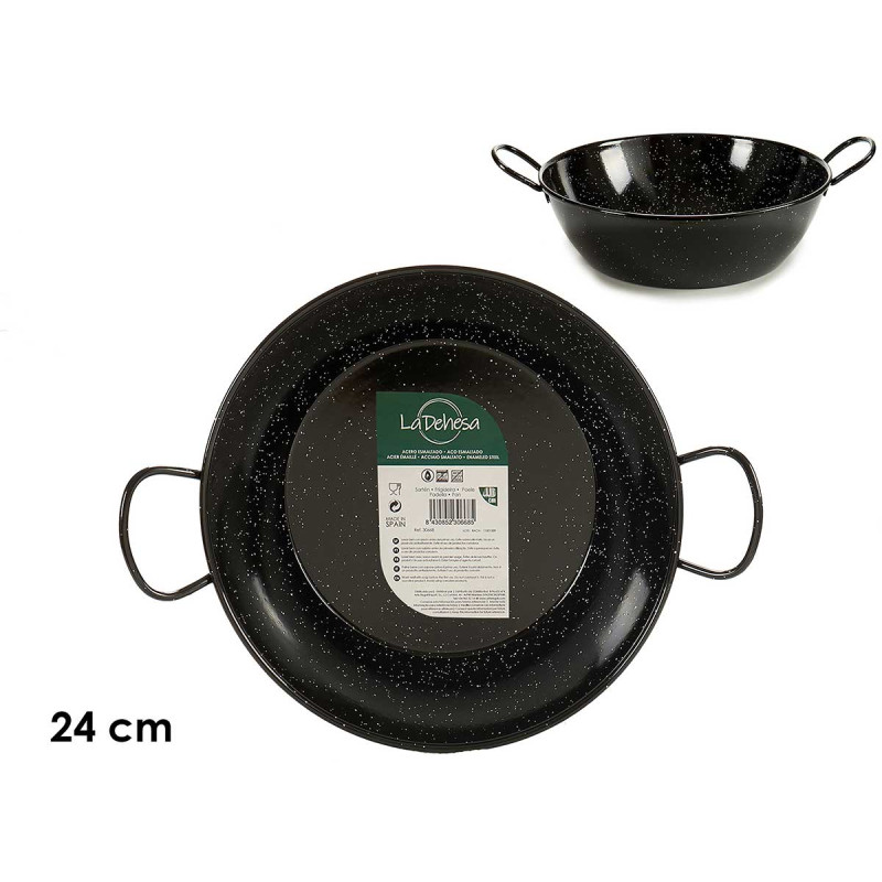 DEEP ENAMELED FRYING PAN 24 CM