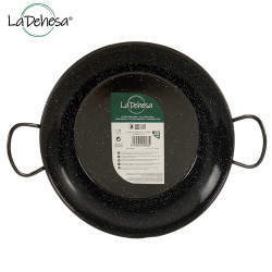 POELE PROFONDE EMAILLE AVEC ANSES 24 CM