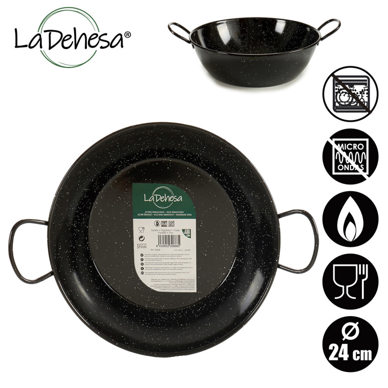 DEEP ENAMELED FRYING PAN 24 CM