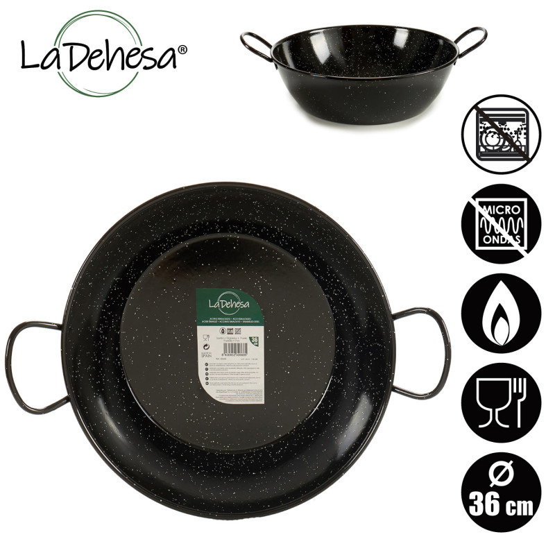 DEEP ENAMELED FRYING PAN 36 CM