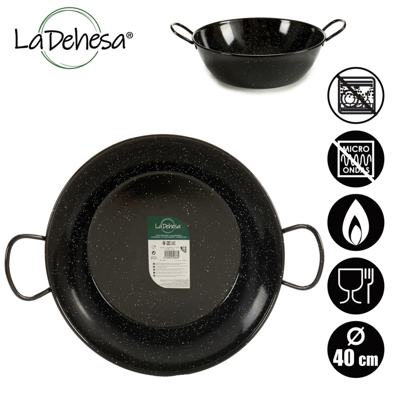 DEEP ENAMELED FRYING PAN 40 CM