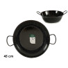 POELE PROFONDE EMAILLE AVEC ANSES 45 CM