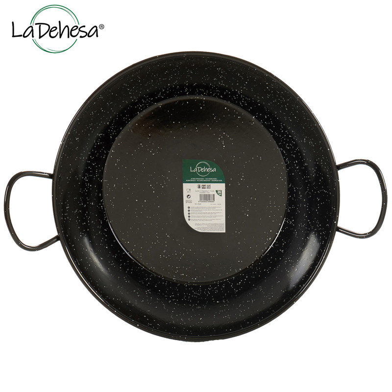 POELE PROFONDE EMAILLE AVEC ANSES 45 CM