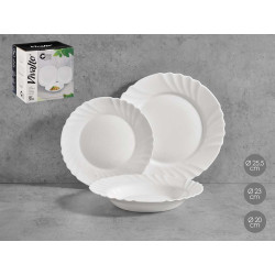 SET VAJILLA RELIEVE OPAL 18PZS
