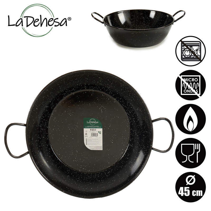 DEEP ENAMELED FRYING PAN 45 CM