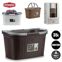 CLOTH BASKET WITH HANDLES ELEGANCE MIX