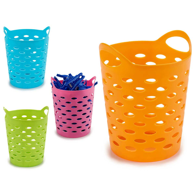 CESTA PLASTICO REDONDA MULTIUSOS SURT 4