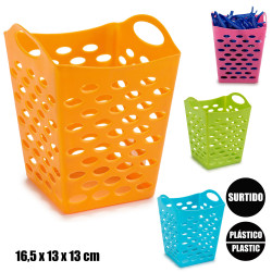 SQUARE PLASTIC MULTIPURPOSE BASKET MIX 4