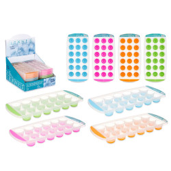 PLASTIC ICE TRAY CUBE ROUND MIX