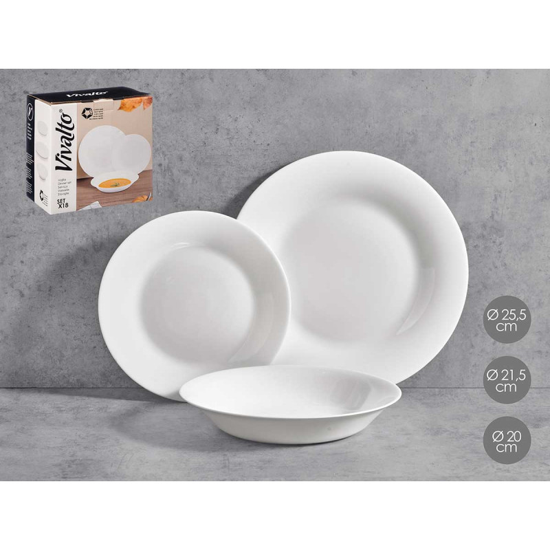 SET VAJILLA LISA OPAL 18PZS