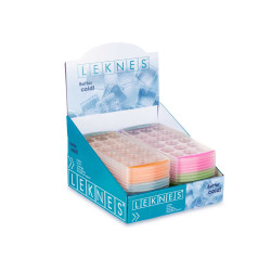 PLASTIC ICE TRAY CUBE ROUND MIX