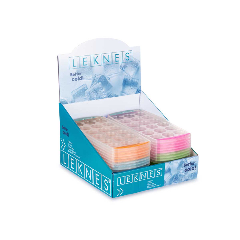 PLASTIC ICE TRAY CUBE ROUND MIX