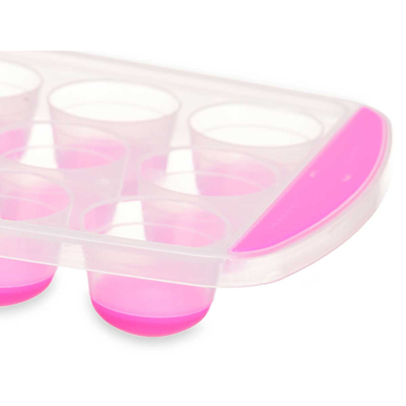 PLASTIC ICE TRAY CUBE ROUND MIX