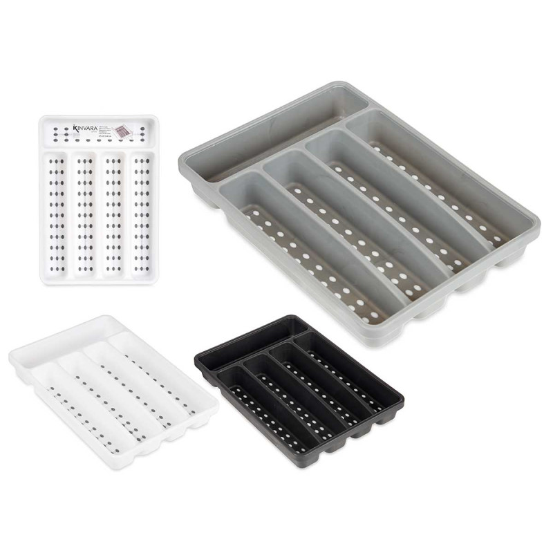 PORTA TALHERES PLASTICO 5 DIVISOES SORT