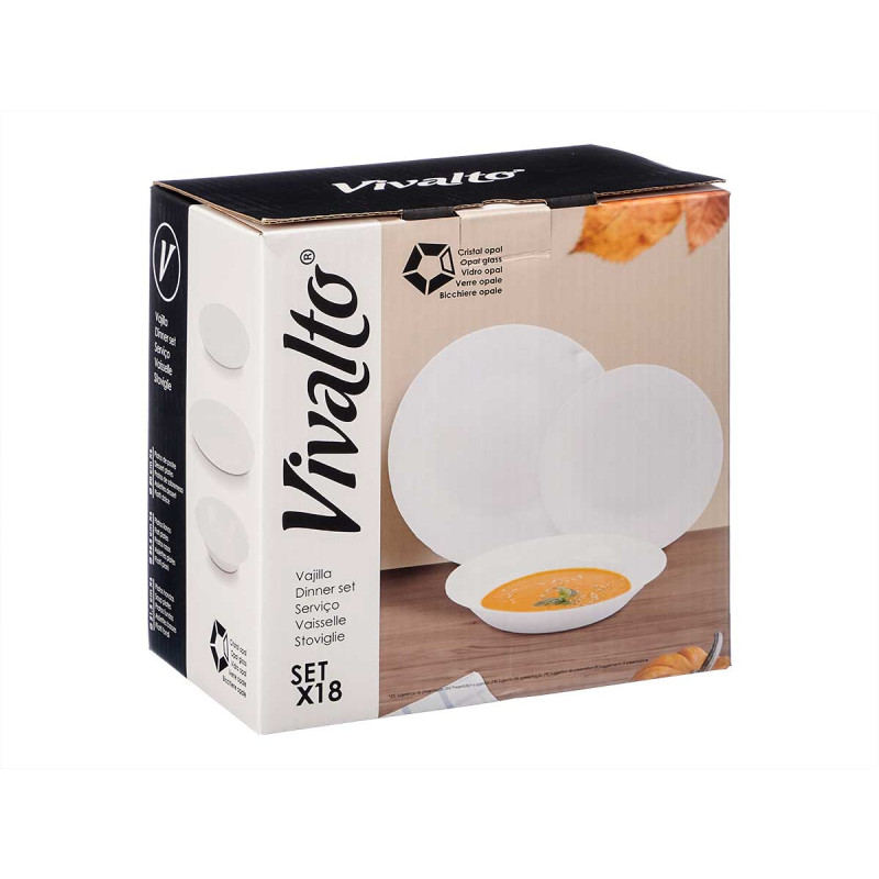 SET VAJILLA LISA OPAL 18PZS