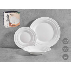 SET VAISSELLE ONDES OPAL 18PCS