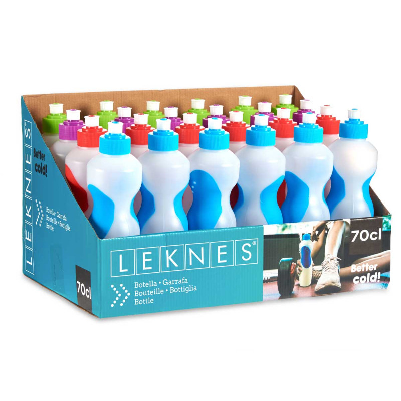 BOTELLA PLASTICO CON TAPA SURT 4 COL