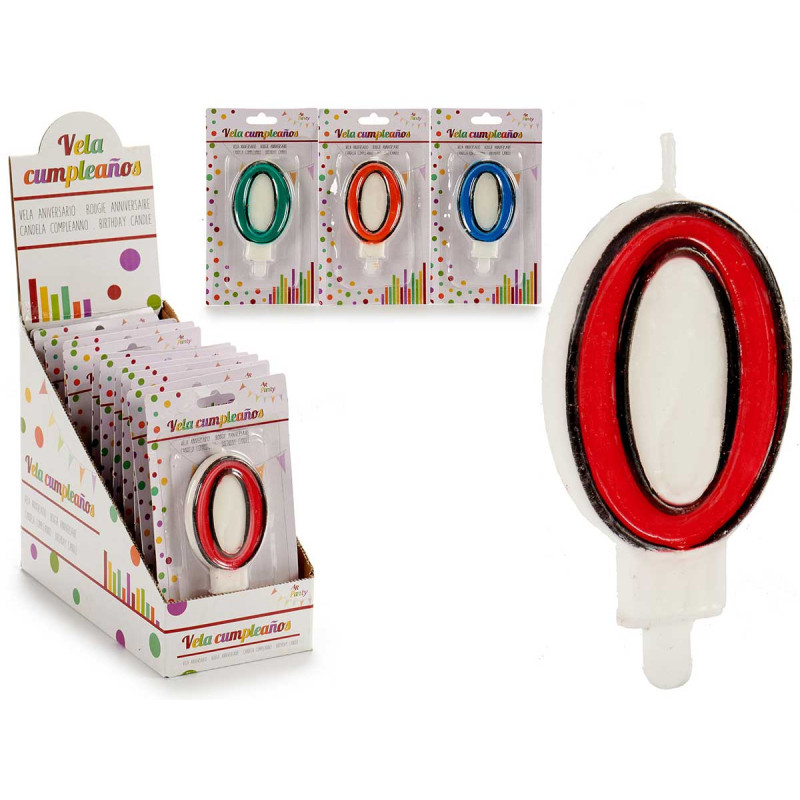 BOUGIE ANNIVERSAIRE 0 4 COLORIS