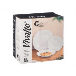SET VAISSELLE ONDES OPAL 18PCS
