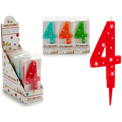 BOUGIE ANNIVERSAIRE NUM’ROS GR 4 4 COLOR