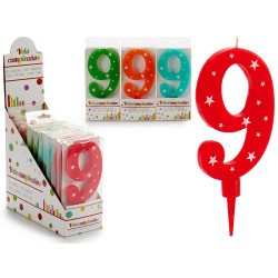VELA CUMPLEAÑOS NUMEROS GR 9 SURT 4 COL