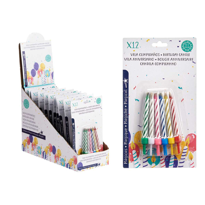 SET CANDELINE COMPLEANNO MAGICHE ASS 2 M