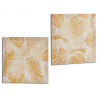 CADRE EN TOILE 28X28 FEUILLE NATUREL SET