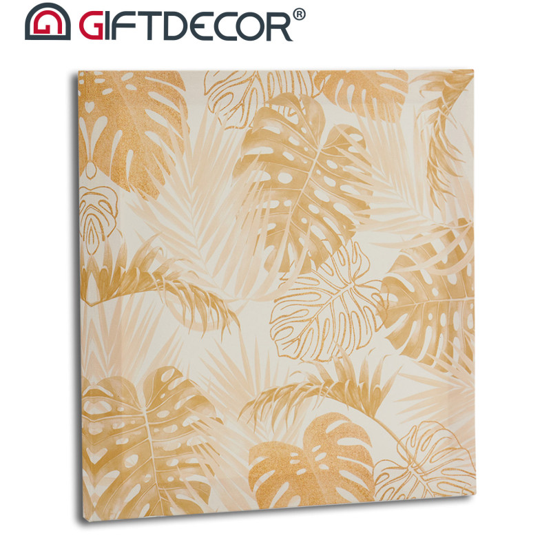 CANVAS 28X28 NATURAL LEAF SURT 2